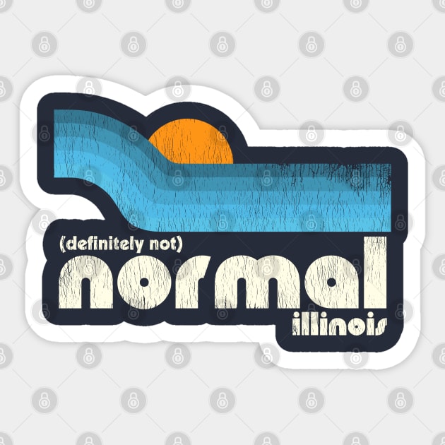 Definitely Not Normal Illinois Sticker by darklordpug